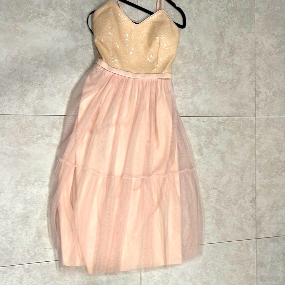 Salmon long dress